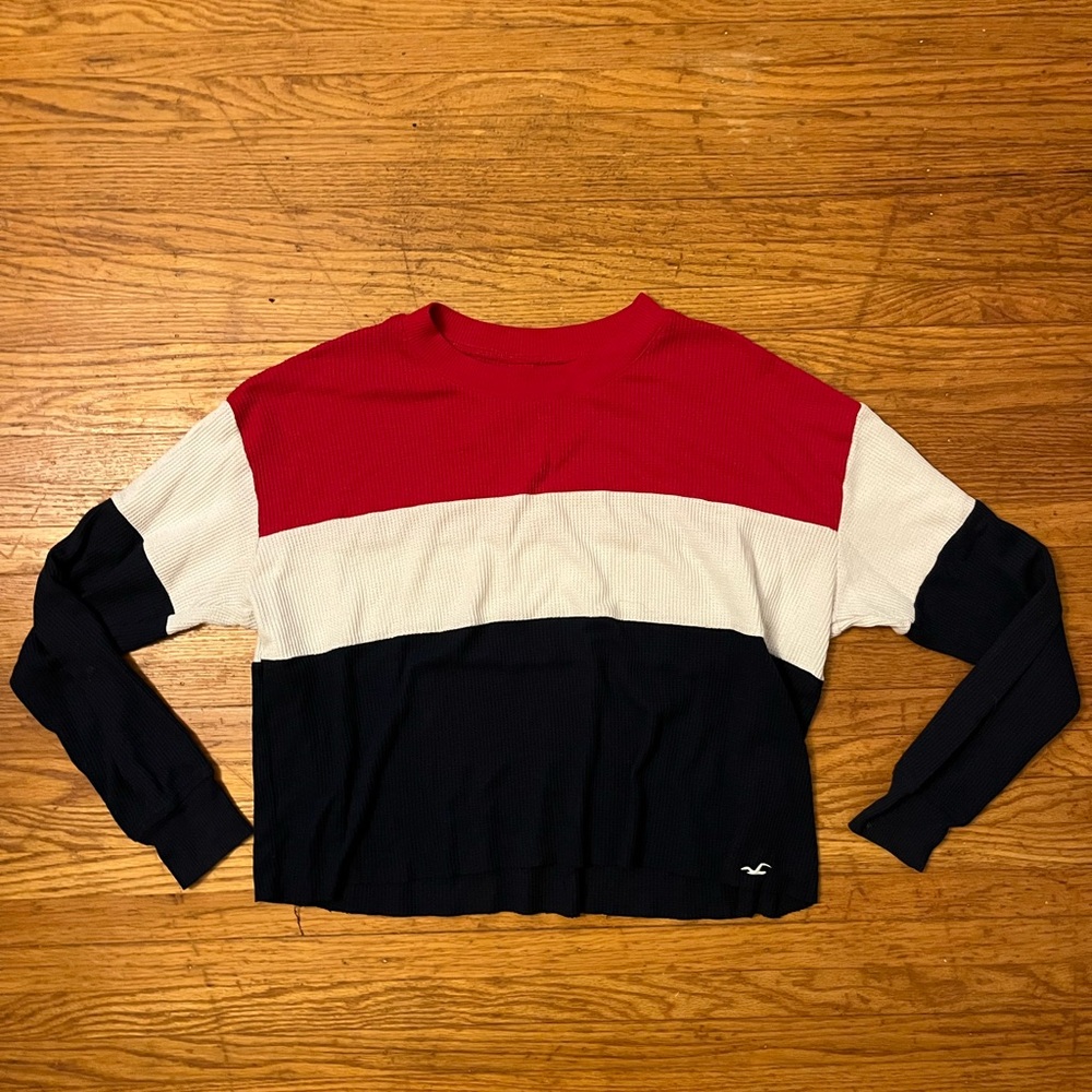 Hollister Red, White, and Navy Top